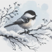 Chickadee Vinyl Sticker (Voorkant)