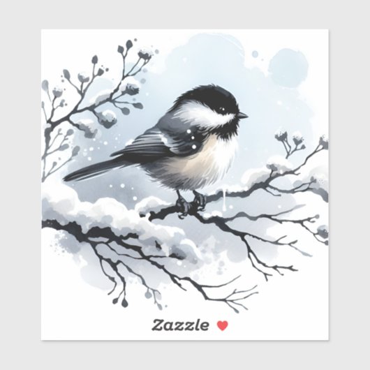 Chickadee Vinyl Sticker (Vel)