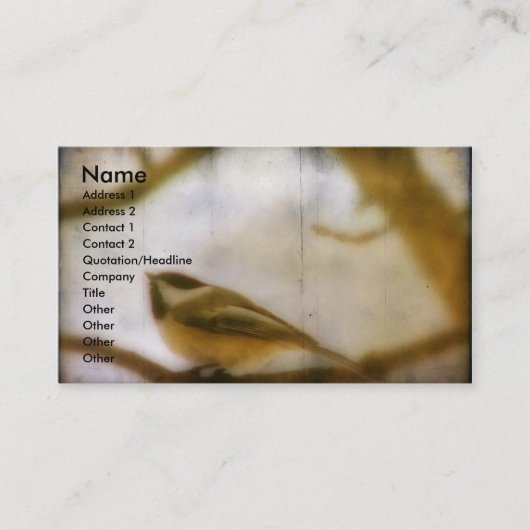 Chickadee Visitekaartje (Voorkant)