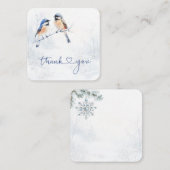 Chickadee-vogel in winter dank je kaart notitiekaartje (Voorkant / Achterkant)