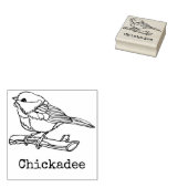 Chickadee Vogel Natuur Custom Art Rubberstempel (Gestempeld)