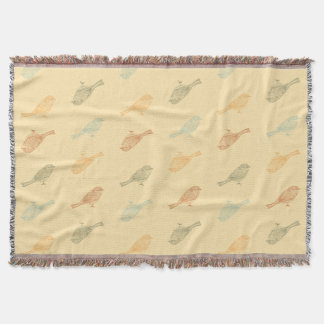 Chickadee Warm Pattern Throw Blanket Deken
