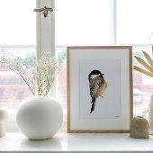 Chickadee Waterverf Art Print