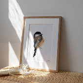 Chickadee Waterverf Art Print