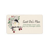 Chickadee Waterverf Art Return Address Label (Voorkant)