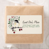 Chickadee Waterverf Art Return Address Label (Insitu)