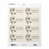 Chickadee Waterverf Art Return Address Label (Full Sheet)