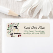 Chickadee Waterverf Art Return Address Label (Insitu)