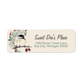 Chickadee Waterverf Art Return Address Label (Voorkant)