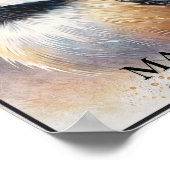 Chickadee Waterverf Bird Art Maine Poster (Hoek)