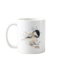 Chickadee Waterverf Flowers