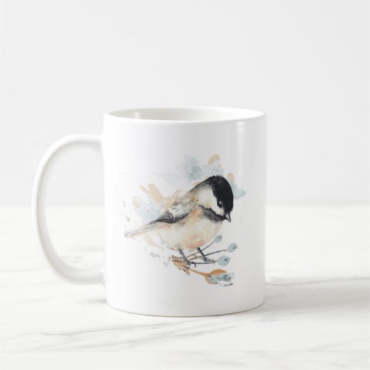 Chickadee Waterverf Flowers Koffiemok (Links)