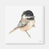 Chickadee Waterverf kunstmagneet Magneet (Voorkant)