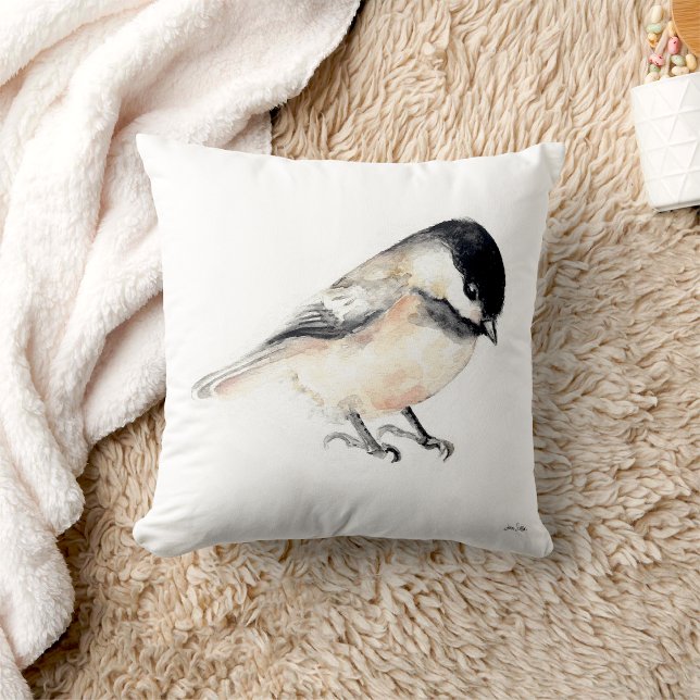 Chickadee Waterverf Kussen (Chickadee Watercolor Throw Pillow from Jenn's Emporium. )
