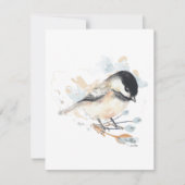 Chickadee Waterverf Note Kaart (Voorkant)