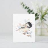 Chickadee Waterverf Note Kaart (Staand voorkant)