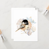 Chickadee Waterverf Note Kaart