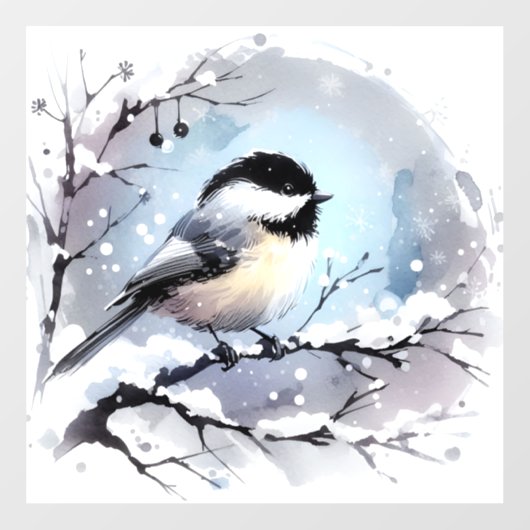 Chickadee Window Cling Raamsticker (Vel)