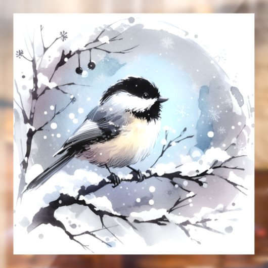 Chickadee Window Cling Raamsticker (Vel 2)