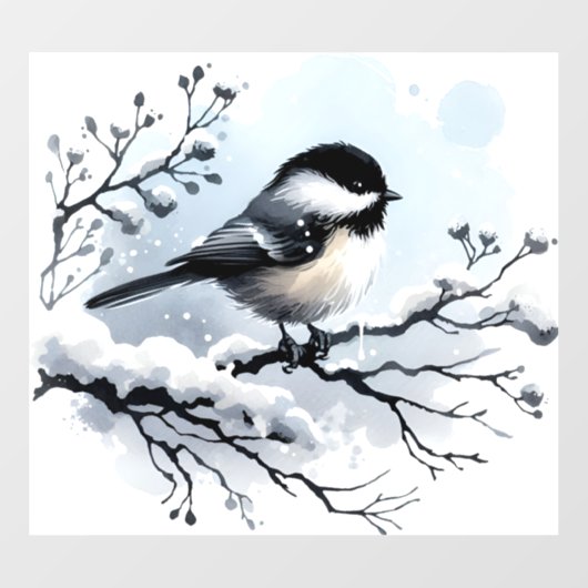 Chickadee Window Cling Raamsticker (Vel)