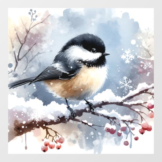 Chickadee Window Cling Raamsticker (Vel)