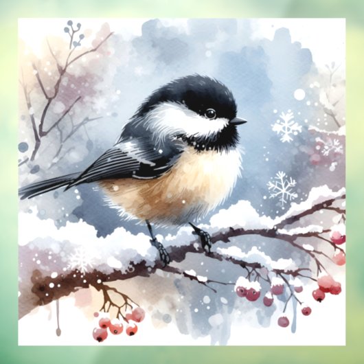 Chickadee Window Cling Raamsticker (Vel 3)