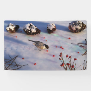Chickadee Winter Banner