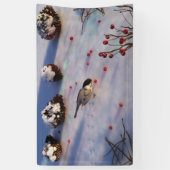 Chickadee Winter Banner (Verticaal)