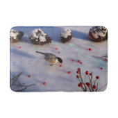 Chickadee Winter Bathmat Badmat (Voorkant)
