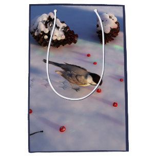 Chickadee Winter Gift Bag Medium Cadeauzakje