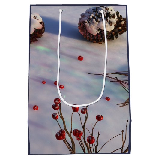 Chickadee Winter Gift Bag Medium Cadeauzakje (Achterkant)