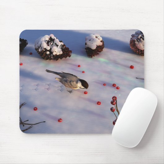 Chickadee Winter Mousepad Muismat (Met muis)