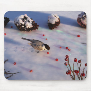 Chickadee Winter Mousepad Muismat