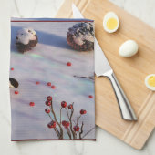 Chickadee Winter Towel Theedoek (Quarter Fold)