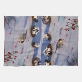 Chickadee Winter Towel Theedoek (Horizontaal)