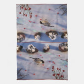 Chickadee Winter Towel Theedoek (Verticaal)