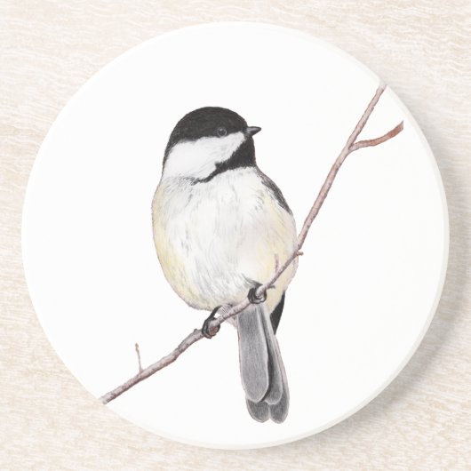 Chickadee Zandsteen Onderzetter (Voorkant)