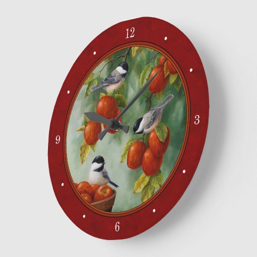 Chickadees Apple Harvest Red Grote Klok (Hoek)