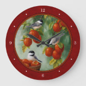 Chickadees Apple Harvest Red Grote Klok (Voorkant)