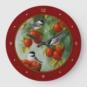 Chickadees Apple Harvest Red Grote Klok
