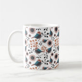 Chickadees Berries Flowers roze Blue Rust Koffiemok (Links)