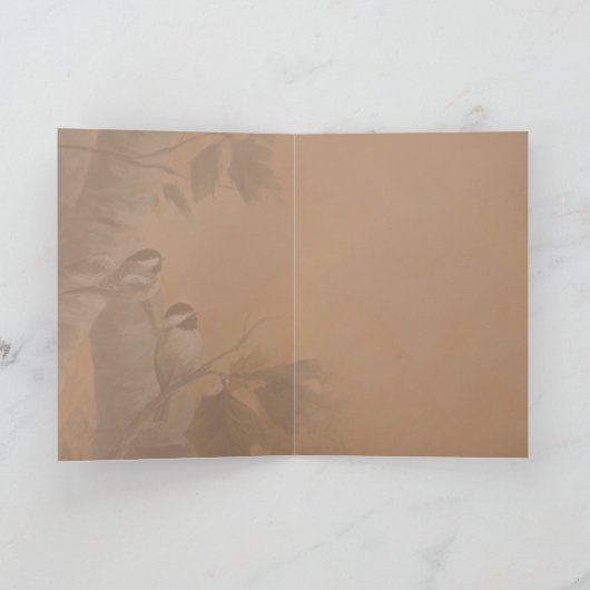 Chickadees Blessed versie Bedankkaart (Binnen)