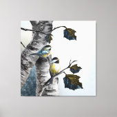 Chickadees [Design 2] 40" x 40" Canvas Afdruk (Voorkant)