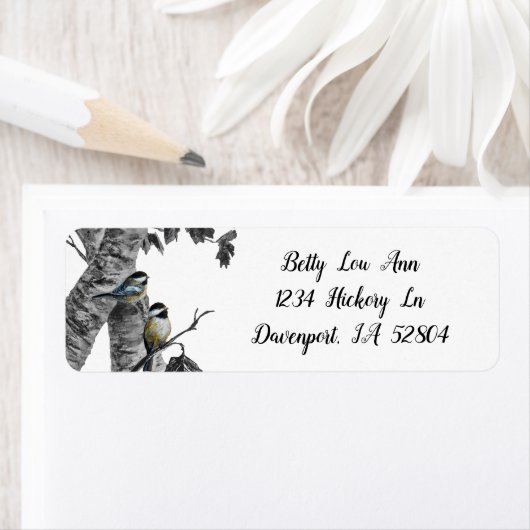 "Chickadees" [design 2] Etiket (Insitu)