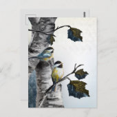 "Chickadees" [Design 2] Klein Briefkaart (Voorkant / Achterkant)