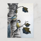 "Chickadees" [Design 2] Klein Briefkaart (Voorkant)
