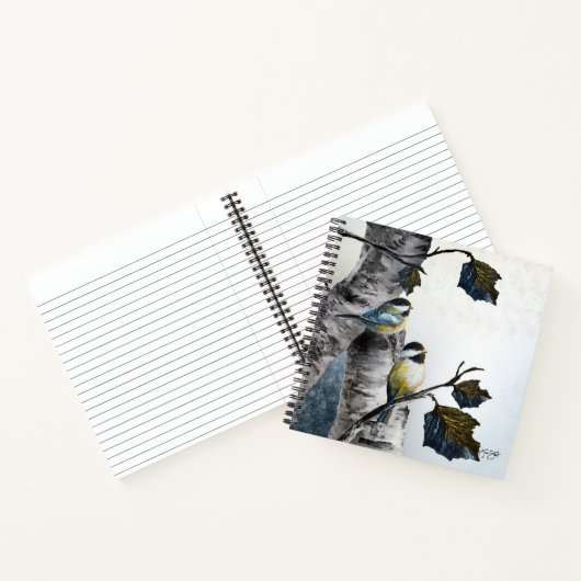 "Chickadees" [design 2] Multi sizes Notitieboek (Binnen)
