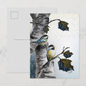 "Chickadees" [Design 2] Small  Briefkaart (Voorkant / Achterkant)