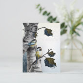 "Chickadees" [Design 2] Small  Briefkaart (Staand voorkant)