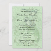 Chickadees en Magnolias 5x7 Wedding Invitation Kaart (Achterkant)